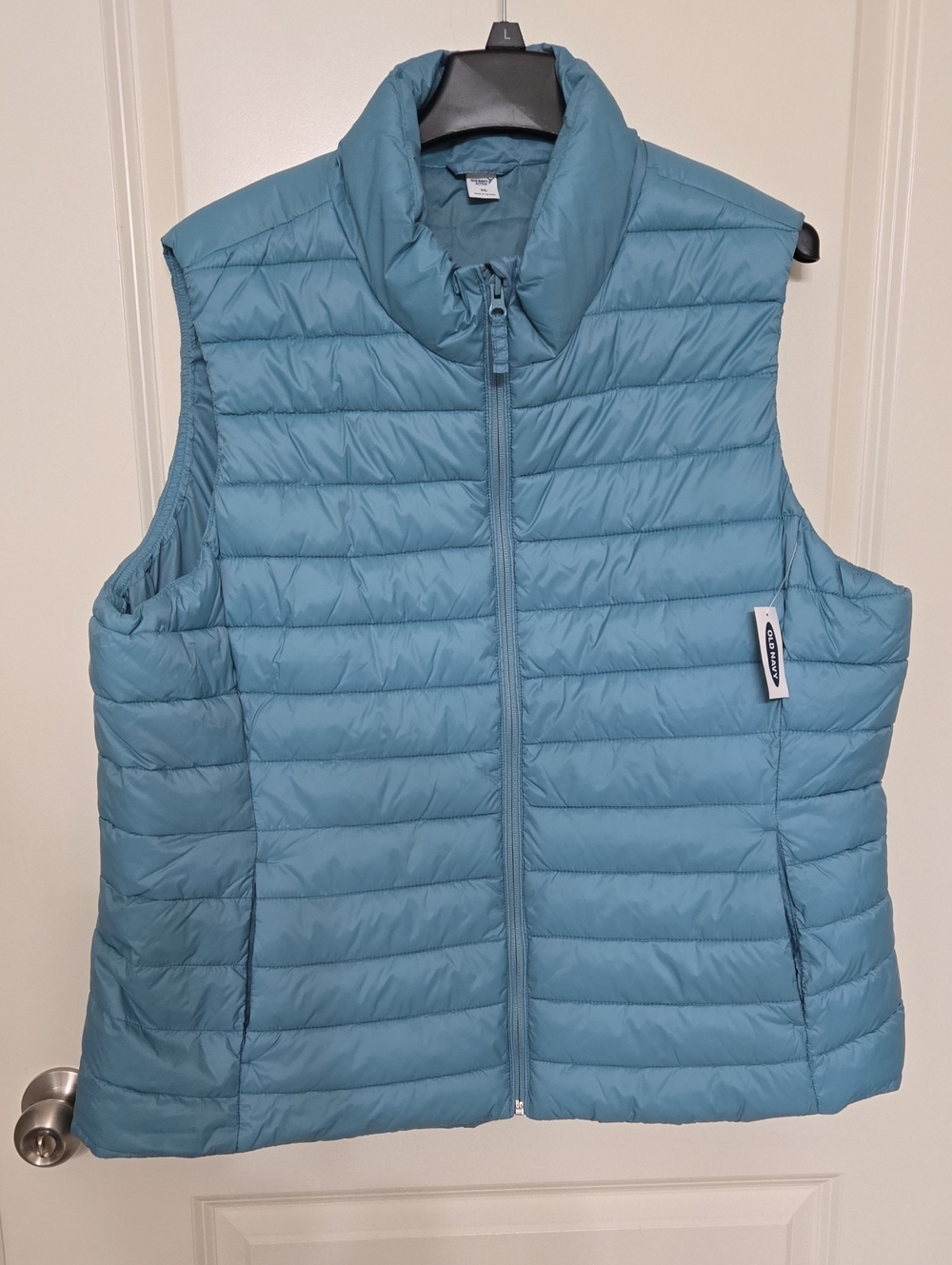 Old Navy Light Blue Quilted Puffer Vest
